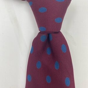 Bolgheri Burgundy and Blue Dot Tie